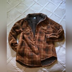 Weatherproof fleece,faux fur lined flannel